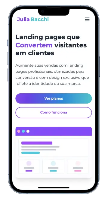 Visualização Landing page Oficial